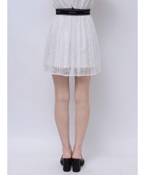 MERCURYDUO（マーキュリーデュオ）の「ロゴラインゴムプリーツスカート（スカート・レディース・オフホワイト/ブラック・MEDIUM/SMALL）」の21枚目の写真