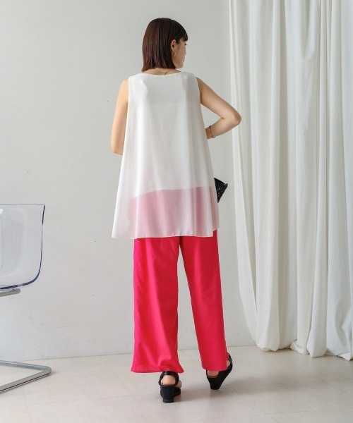 Bou Jeloud（ブージュルード）の「シフォン×カットレイヤードブラウス（シャツ/ブラウス・レディース・ベージュ/ブラック/グレー/ホワイト/テラコッタ/チャコールグレー/カーキ・FREE）」の12枚目の写真