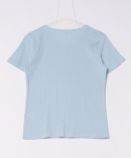flower(フラワー)の「リボンエンブロイダリーティーズ(Tシャツ/カットソー・レディース・ブルー/ホワイト・FREE)」の19枚目の写真