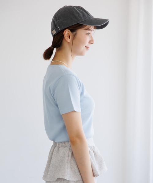 flower(フラワー)の「リボンエンブロイダリーティーズ(Tシャツ/カットソー・レディース・ブルー/ホワイト・FREE)」の21枚目の写真