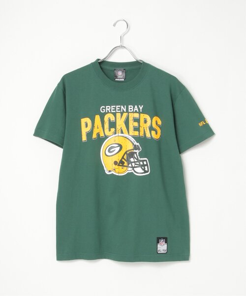 NBA/NFL/NHL/MLB(エヌビーエーエヌエフエルエヌエイチエルエムエルビー)の「NFL かすれTシャツ(Tシャツ/カットソー・メンズ・レッド系/レッド/グリーン/ネイビー/ブラック/ホワイト・LL/M/L/S)」の13枚目の写真