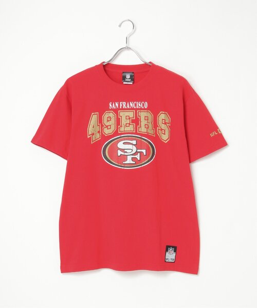 NBA/NFL/NHL/MLB(エヌビーエーエヌエフエルエヌエイチエルエムエルビー)の「NFL かすれTシャツ(Tシャツ/カットソー・メンズ・レッド系/レッド/グリーン/ネイビー/ブラック/ホワイト・LL/M/L/S)」の11枚目の写真