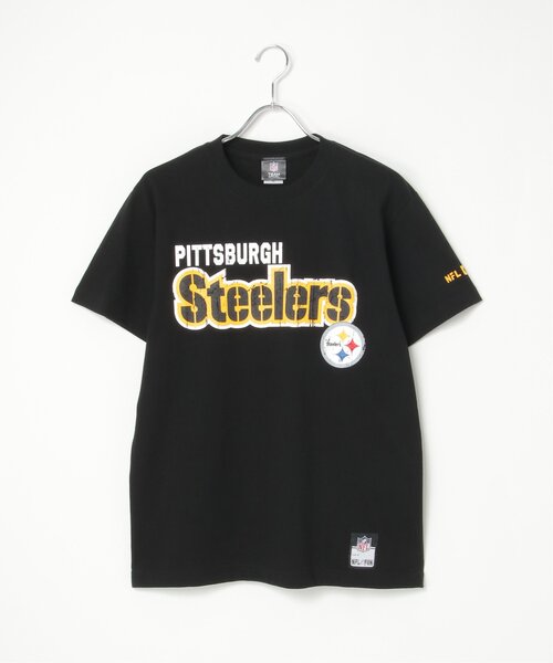 NBA/NFL/NHL/MLB(エヌビーエーエヌエフエルエヌエイチエルエムエルビー)の「NFL かすれTシャツ(Tシャツ/カットソー・メンズ・レッド系/レッド/グリーン/ネイビー/ブラック/ホワイト・LL/M/L/S)」の9枚目の写真
