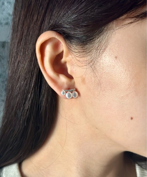 Burner(バーナー)の「【CHI SELECT】パールモチーフ 3連 ピアス chi-pierce-00494 U【GBT】(ピアス(両耳用)・レディース・ゴールド/シルバー・FREE)」の10枚目の写真