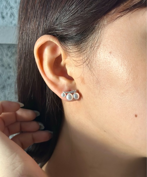 Burner(バーナー)の「【CHI SELECT】パールモチーフ 3連 ピアス chi-pierce-00494 U【GBT】(ピアス(両耳用)・レディース・ゴールド/シルバー・FREE)」の9枚目の写真