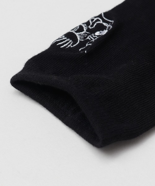 倭物やカヤ(ワモノヤカヤ)の「【石黒亜矢子×倭物やカヤ】刺繍黒猫 足袋靴下25~28cm(ソックス/靴下・メンズ・ブラック・FREE)」の5枚目の写真