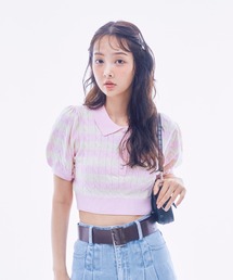 INTER FACTORY | IONA - ボーダーニットポロ made in INTER FACTORY(ポロシャツ)