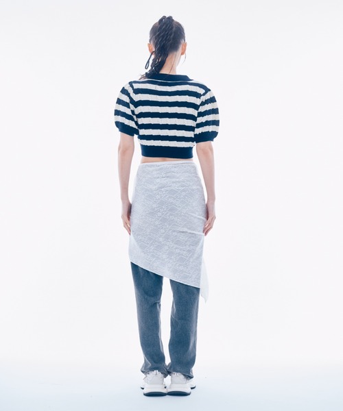 INTER FACTORY(インターファクトリー)の「IONA - ボーダーニットポロ made in INTER FACTORY(ポロシャツ・レディース・ピンク/ネイビー・FREE)」の13枚目の写真