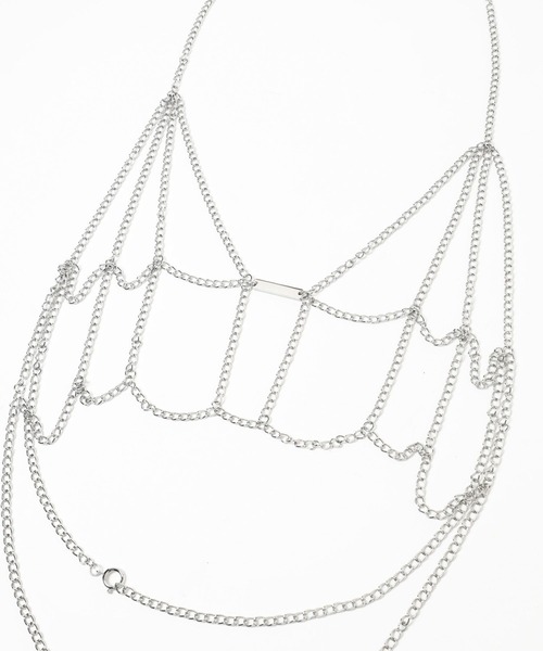 HARE（ハレ）の「メタルチェーンビスチェ(HARE)（サスペンダー・レディース・シルバー・FREE）」の3枚目の写真