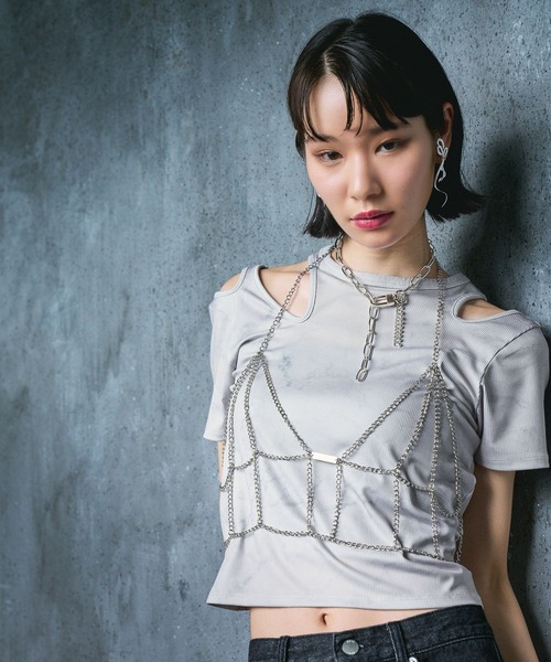 HARE（ハレ）の「メタルチェーンビスチェ(HARE)（サスペンダー・レディース・シルバー・FREE）」の16枚目の写真