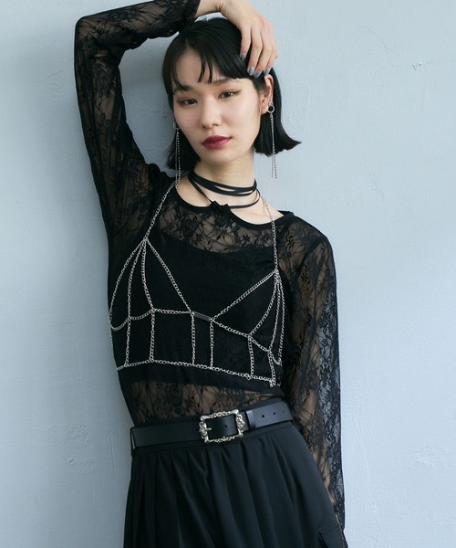 HARE（ハレ）の「メタルチェーンビスチェ(HARE)（サスペンダー・レディース・シルバー・FREE）」の19枚目の写真