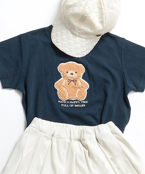 apres les cours(アプレレクール)の「アソートモチーフTシャツ(Tシャツ/カットソー・キッズ・ピンク/ネイビー/アイボリー/サックスブルー・80/90/100/110/120/130/140)」の2枚目の写真