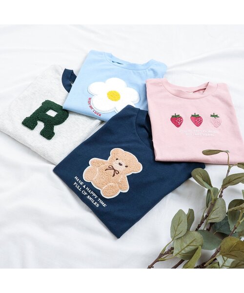 apres les cours(アプレレクール)の「アソートモチーフTシャツ(Tシャツ/カットソー・キッズ・ピンク/ネイビー/アイボリー/サックスブルー・80/90/100/110/120/130/140)」の6枚目の写真