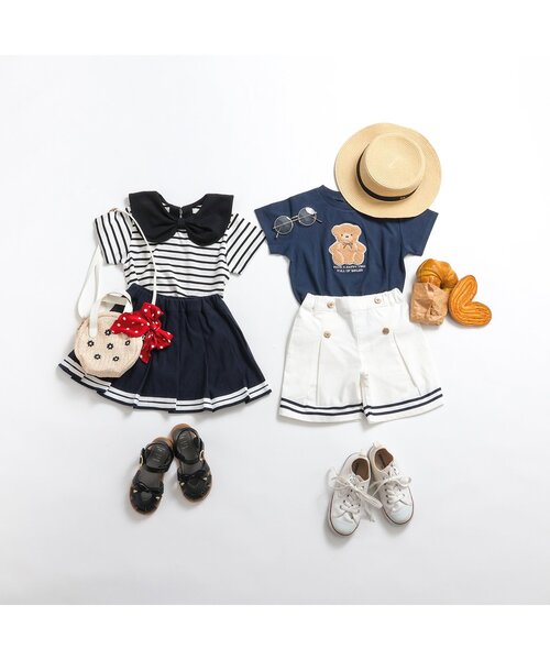 apres les cours(アプレレクール)の「アソートモチーフTシャツ(Tシャツ/カットソー・キッズ・ピンク/ネイビー/アイボリー/サックスブルー・80/90/100/110/120/130/140)」の9枚目の写真