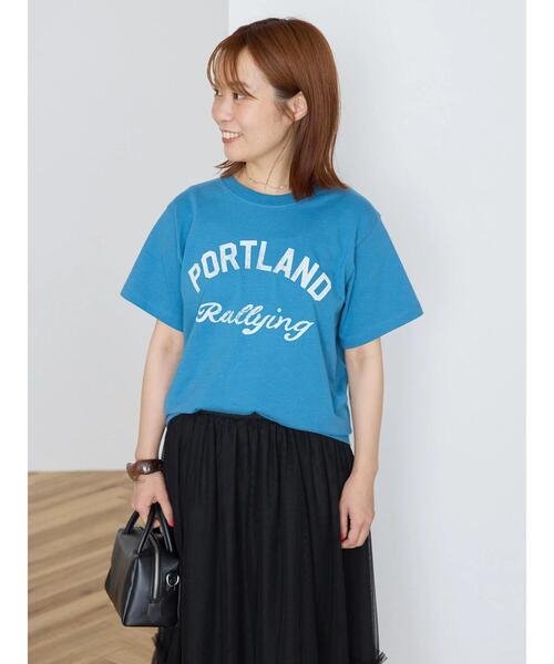 AMERICAN HOLIC(アメリカンホリック)の「【WEB限定・小柄女性向け】PORTLANDカットプルオーバー(Tシャツ/カットソー・レディース・ブルー/オフホワイト/ライトピンク・XS)」の7枚目の写真