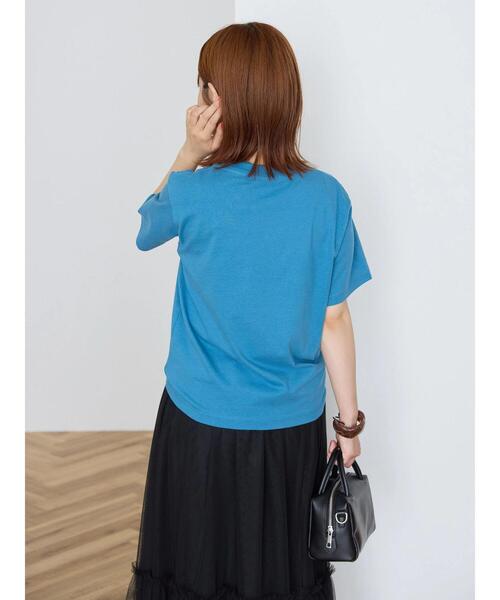 AMERICAN HOLIC(アメリカンホリック)の「【WEB限定・小柄女性向け】PORTLANDカットプルオーバー(Tシャツ/カットソー・レディース・ブルー/オフホワイト/ライトピンク・XS)」の9枚目の写真