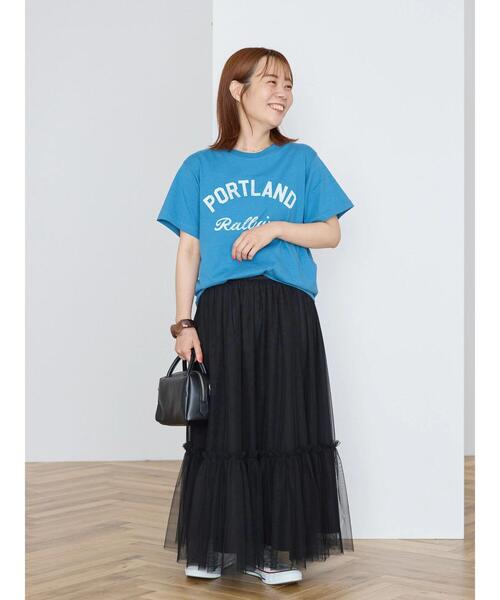 AMERICAN HOLIC(アメリカンホリック)の「【WEB限定・小柄女性向け】PORTLANDカットプルオーバー(Tシャツ/カットソー・レディース・ブルー/オフホワイト/ライトピンク・XS)」の10枚目の写真