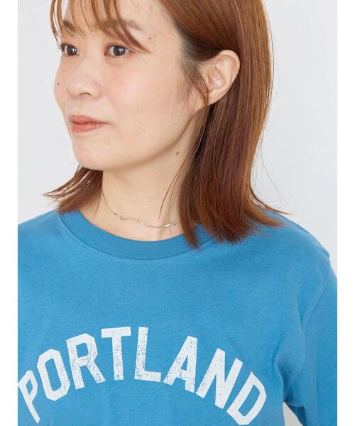 AMERICAN HOLIC(アメリカンホリック)の「【WEB限定・小柄女性向け】PORTLANDカットプルオーバー(Tシャツ/カットソー・レディース・ブルー/オフホワイト/ライトピンク・XS)」の13枚目の写真