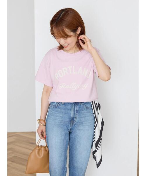 AMERICAN HOLIC(アメリカンホリック)の「【WEB限定・小柄女性向け】PORTLANDカットプルオーバー(Tシャツ/カットソー・レディース・ブルー/オフホワイト/ライトピンク・XS)」の16枚目の写真
