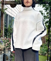 AVIE | ジップデザインハイネックプルオーバー(スウェット)