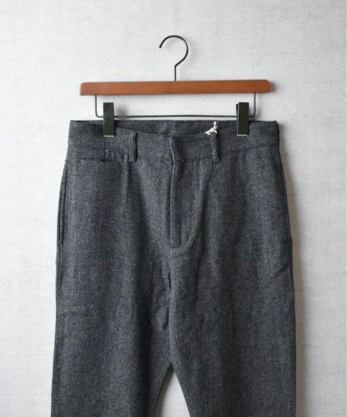 HOUSTON（ヒューストン）の「【T2】【HOUSTON】ツイードアンクルパンツ（スラックス・メンズ・ネイビー/チャコール・LARGE/MEDIUM）」の3枚目の写真