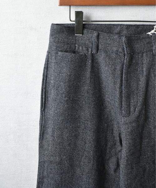 HOUSTON（ヒューストン）の「【T2】【HOUSTON】ツイードアンクルパンツ（スラックス・メンズ・ネイビー/チャコール・LARGE/MEDIUM）」の4枚目の写真