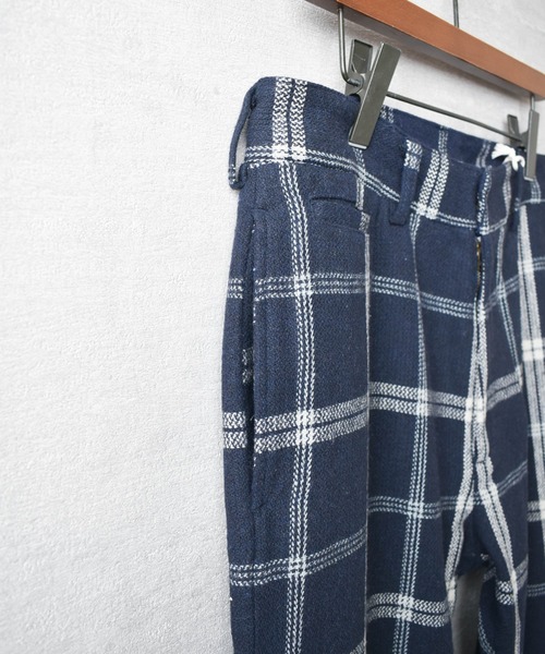 HOUSTON（ヒューストン）の「【T2】【HOUSTON】ツイードアンクルパンツ（スラックス・メンズ・ネイビー/チャコール・LARGE/MEDIUM）」の11枚目の写真