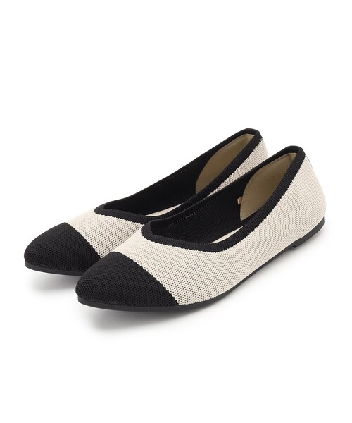 grove（グローブ）の「◆【人間工学】洗えるニットパンプス（その他シューズ・レディース・ブラック×ベージュ/ベージュ系その他3/ベージュ系その他7/ブラック系・L/M/S）」の3枚目の写真