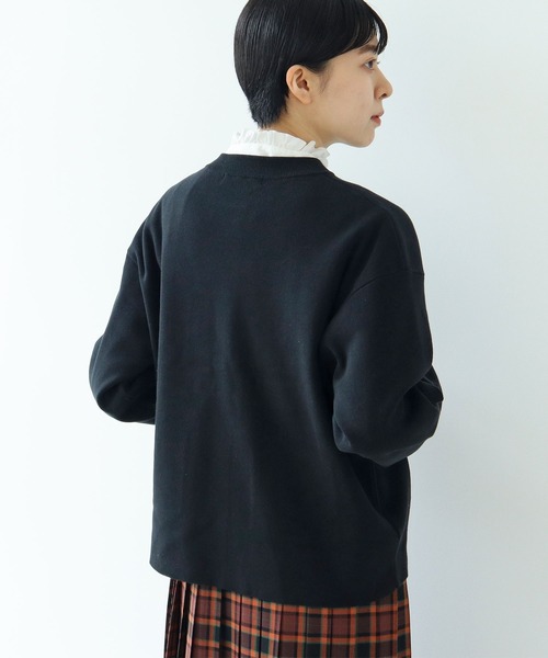 PAR ICI（パーリッシィ）の「強撚綿 総針度詰めクルーネックカーディガン（カーディガン/ボレロ・レディース・ブラック/レッド/ベージュ/ネイビー・FREE）」の18枚目の写真