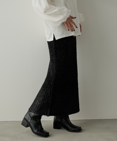 Shelly island(シェリーアイランド)の「ラメフェザースカート(スカート・レディース・ブラック/ブラウン/シルバー・FREE)」の15枚目の写真