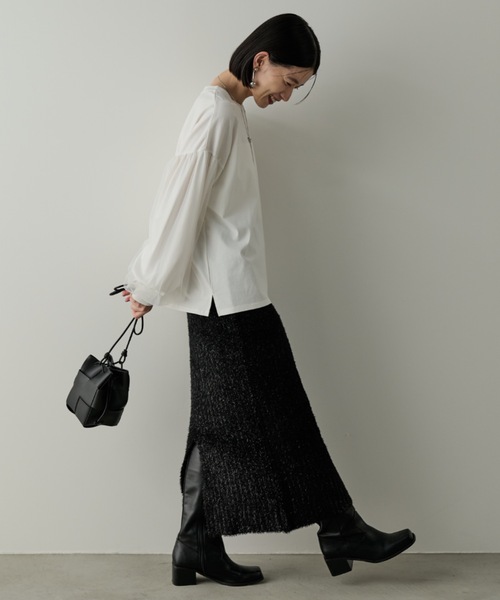 Shelly island(シェリーアイランド)の「ラメフェザースカート(スカート・レディース・ブラック/ブラウン/シルバー・FREE)」の18枚目の写真