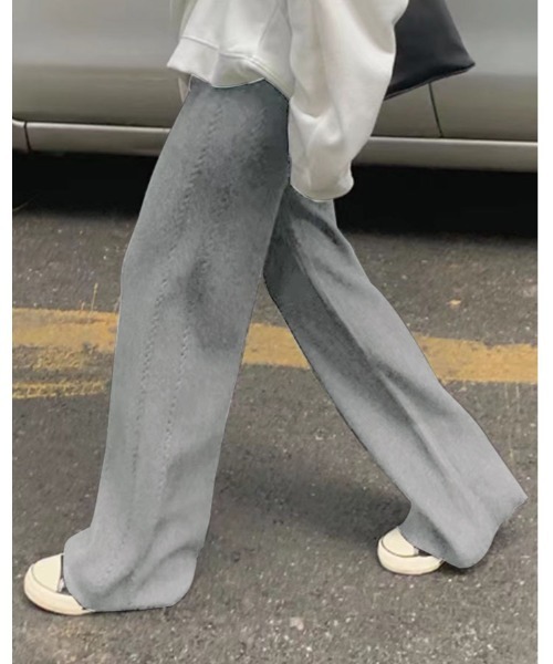kirakiraShop(キラキラショップ)の「ケーブルライン ニット パンツ(その他パンツ・レディース・杢グレー/ブラック/ブラウン・FREE)」の10枚目の写真