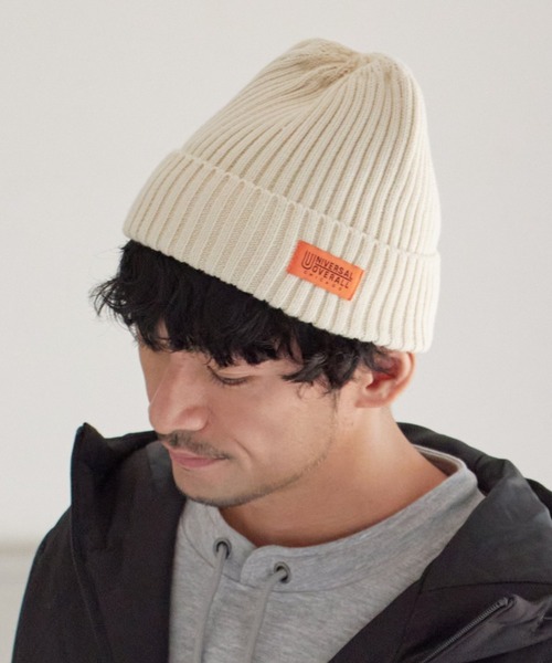 UNIVERSAL OVERALL（ユニバーサルオーバーオール）の「UNIVERSAL OVERALL ニットワッチ（ニットキャップ/ビーニー・メンズ・グリーン/コーラル/オフホワイト/ブルー/ブラック/その他・FREE）」の2枚目の写真