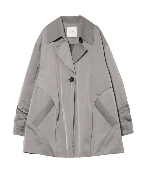 UN3D.（アンスリード）の「ORIGAMI TUCK CT / オリガミタックコート（チェスターコート・レディース・ブラック/グレー・36/38）」の4枚目の写真