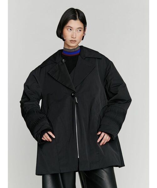 UN3D.（アンスリード）の「ORIGAMI TUCK CT / オリガミタックコート（チェスターコート・レディース・ブラック/グレー・36/38）」の11枚目の写真