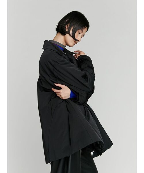 UN3D.（アンスリード）の「ORIGAMI TUCK CT / オリガミタックコート（チェスターコート・レディース・ブラック/グレー・36/38）」の13枚目の写真