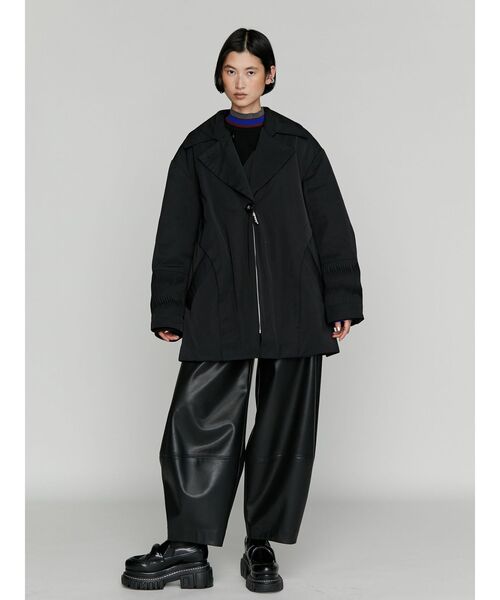 UN3D.（アンスリード）の「ORIGAMI TUCK CT / オリガミタックコート（チェスターコート・レディース・ブラック/グレー・36/38）」の16枚目の写真