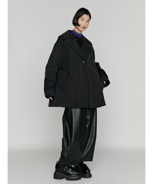 UN3D.（アンスリード）の「ORIGAMI TUCK CT / オリガミタックコート（チェスターコート・レディース・ブラック/グレー・36/38）」の17枚目の写真