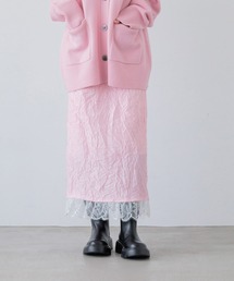 yuw | ワッシャーサテンレーススカート  145349(スカート)