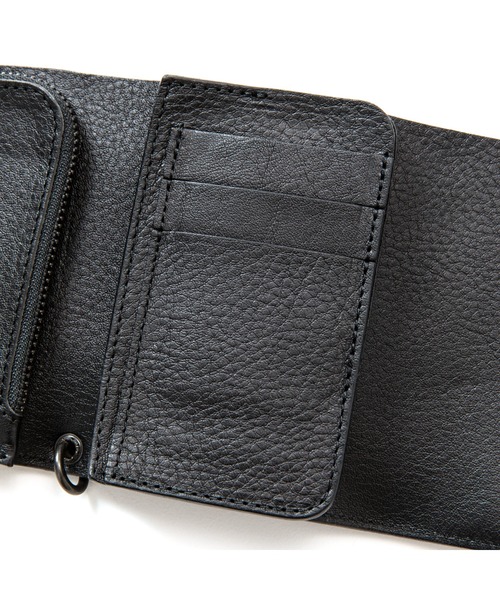 BLACK STUDS LEATHER FLAP HALF WALLET＜EXCLUSIVE＞（財布