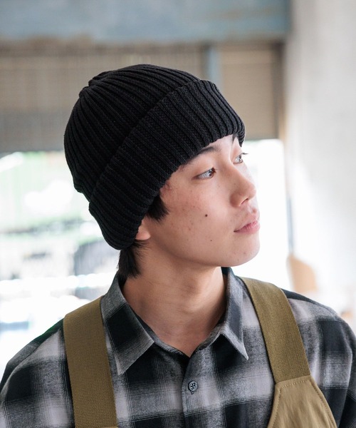 niko and...（ニコアンド）の「リネン混ニットワッチ（ニットキャップ/ビーニー・メンズ・ブラック/ベージュ・FREE）」の9枚目の写真