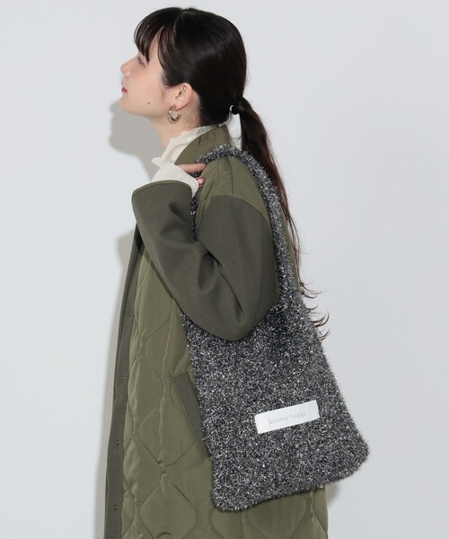 BEAMS HEART(ビームスハート)の「ラメ ロゴ ニットバッグ(トートバッグ・レディース・ブラック/ピンク/ゴールド・ONE SIZE)」の20枚目の写真