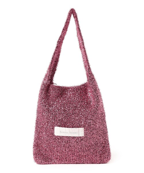 BEAMS HEART(ビームスハート)の「ラメ ロゴ ニットバッグ(トートバッグ・レディース・ブラック/ピンク/ゴールド・ONE SIZE)」の11枚目の写真