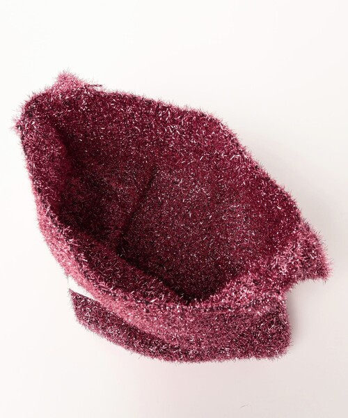 BEAMS HEART(ビームスハート)の「ラメ ロゴ ニットバッグ(トートバッグ・レディース・ブラック/ピンク/ゴールド・ONE SIZE)」の9枚目の写真