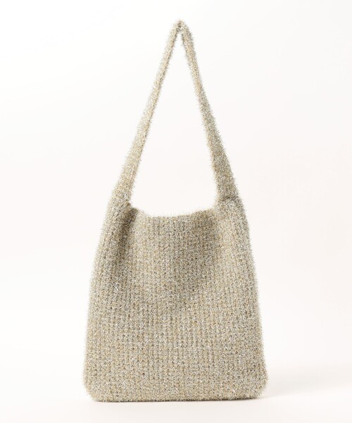 BEAMS HEART(ビームスハート)の「ラメ ロゴ ニットバッグ(トートバッグ・レディース・ブラック/ピンク/ゴールド・ONE SIZE)」の7枚目の写真