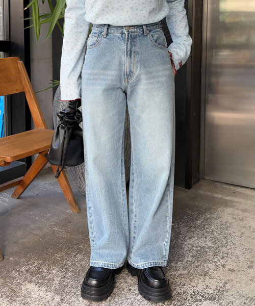 セール】【cian denim/シアンデニム】ルーズストレートデニム