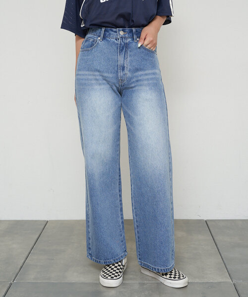 CIAOPANIC（チャオパニック）の「【cian denim/シアンデニム】ルーズストレートデニム（デニムパンツ・レディース・ブルー/インディゴブルー・X-SMALL/SMALL/MEDIUM）」の16枚目の写真