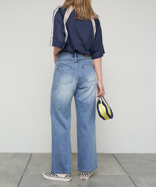 CIAOPANIC（チャオパニック）の「【cian denim/シアンデニム】ルーズストレートデニム（デニムパンツ・レディース・ブルー/インディゴブルー・X-SMALL/SMALL/MEDIUM）」の21枚目の写真