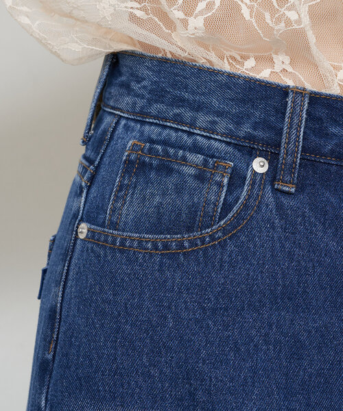 CIAOPANIC（チャオパニック）の「【cian denim/シアンデニム】ルーズストレートデニム（デニムパンツ・レディース・ブルー/インディゴブルー・X-SMALL/SMALL/MEDIUM）」の8枚目の写真
