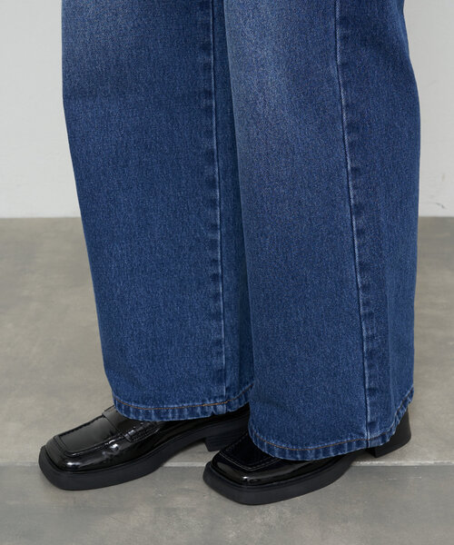 CIAOPANIC（チャオパニック）の「【cian denim/シアンデニム】ルーズストレートデニム（デニムパンツ・レディース・ブルー/インディゴブルー・X-SMALL/SMALL/MEDIUM）」の9枚目の写真